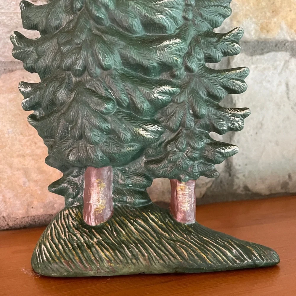 Vtg 1994 Santa's Best Christmas In Vermont Hand Painted Trees Christmas 12
